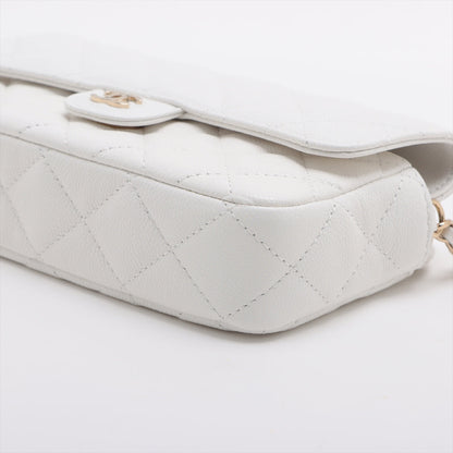 Chanel Matrasse Caviar S Chain Wallet Wallet White G  Random AP2096