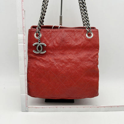 CHANEL Caviar Quilted Simply CC Tote Red LA