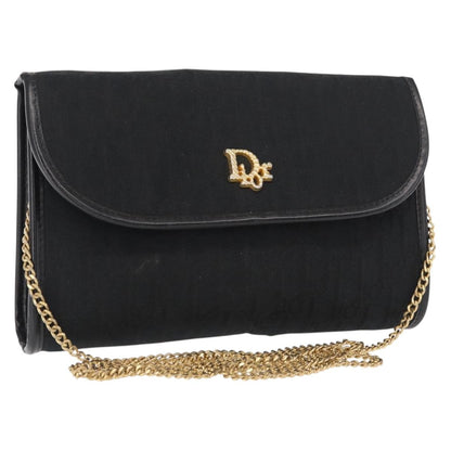 Christian Dior Vintage Trotter Shoulder Bag Canvas Black Canvas Shoulder Bag Bag ()