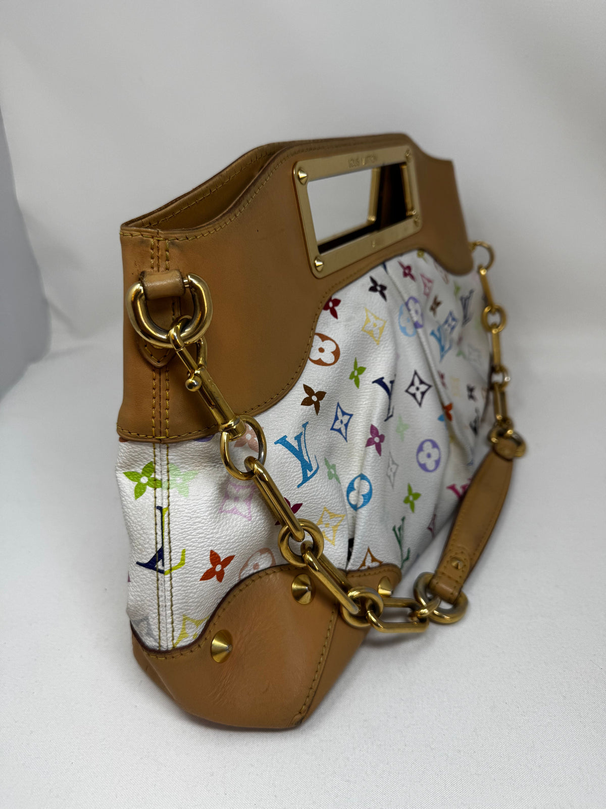 LOUIS VUITTON Monogram Multicolor Judy MM White B20-67