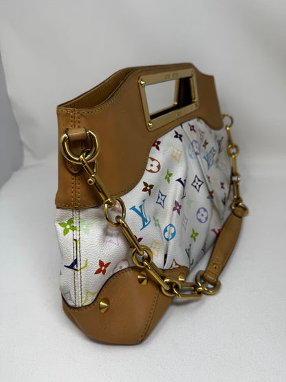 LOUIS VUITTON Monogram Multicolor Judy MM White B20-67