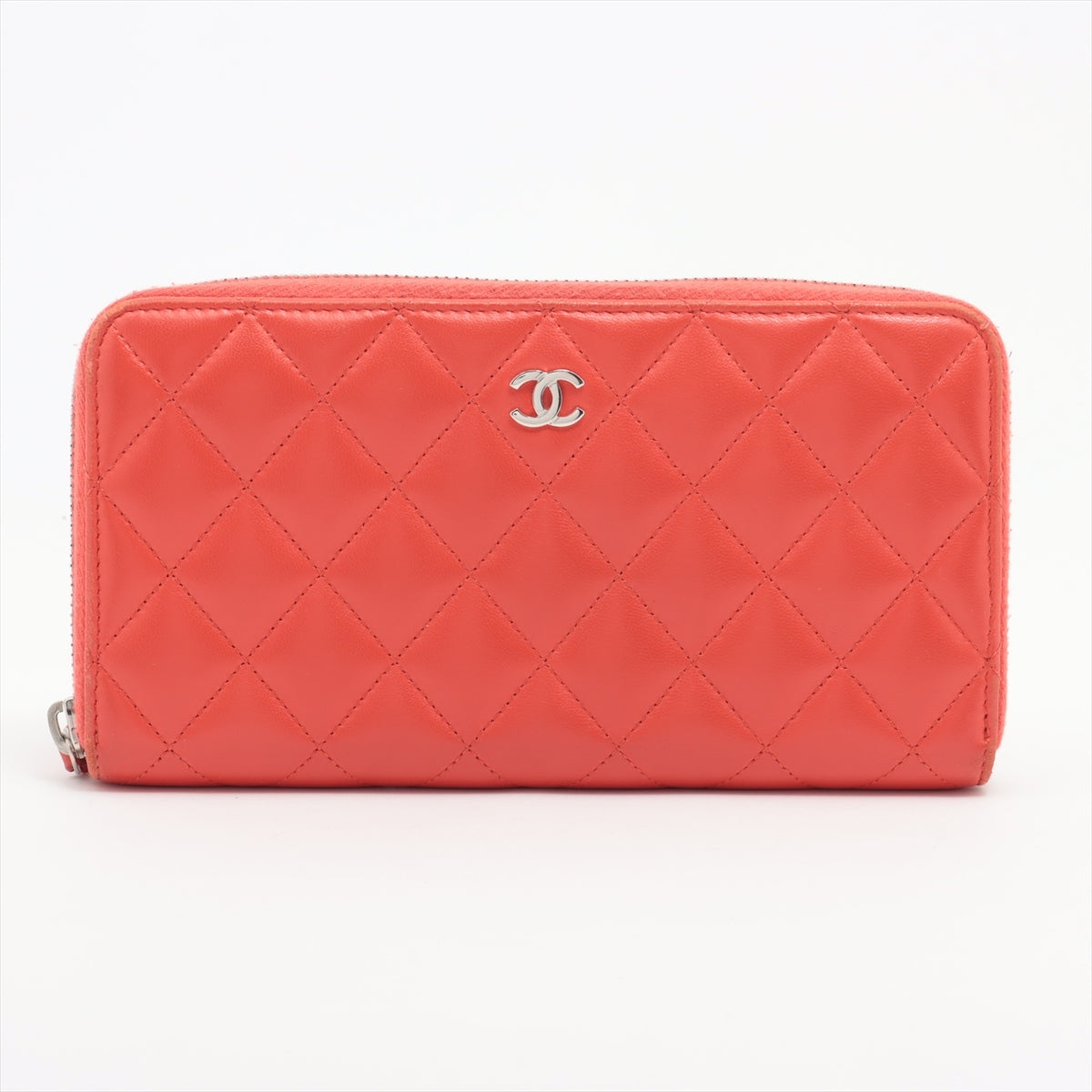 Chanel Matrasse  Round  Wallet Red Silver Gold