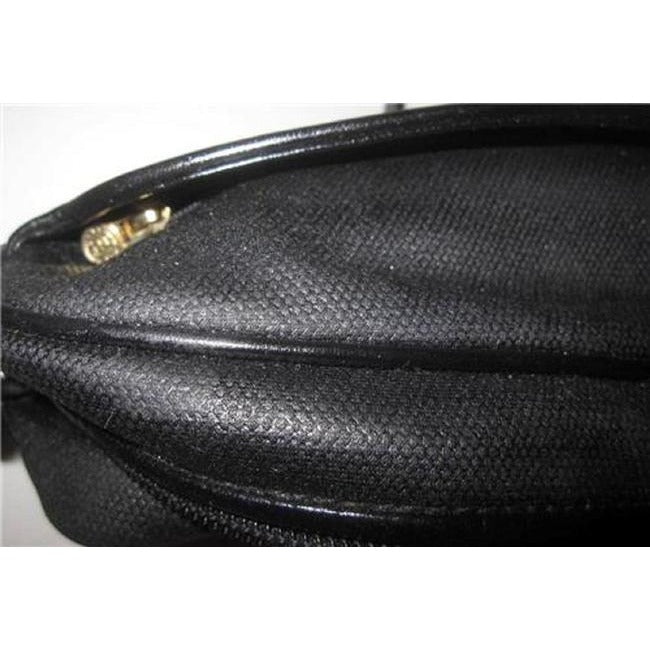 Fendi Vintage Pursesdesigner Purses Black Leather And Black Canvas Cross Body Bag