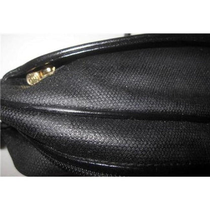 Fendi Vintage Pursesdesigner Purses Black Leather And Black Canvas Cross Body Bag