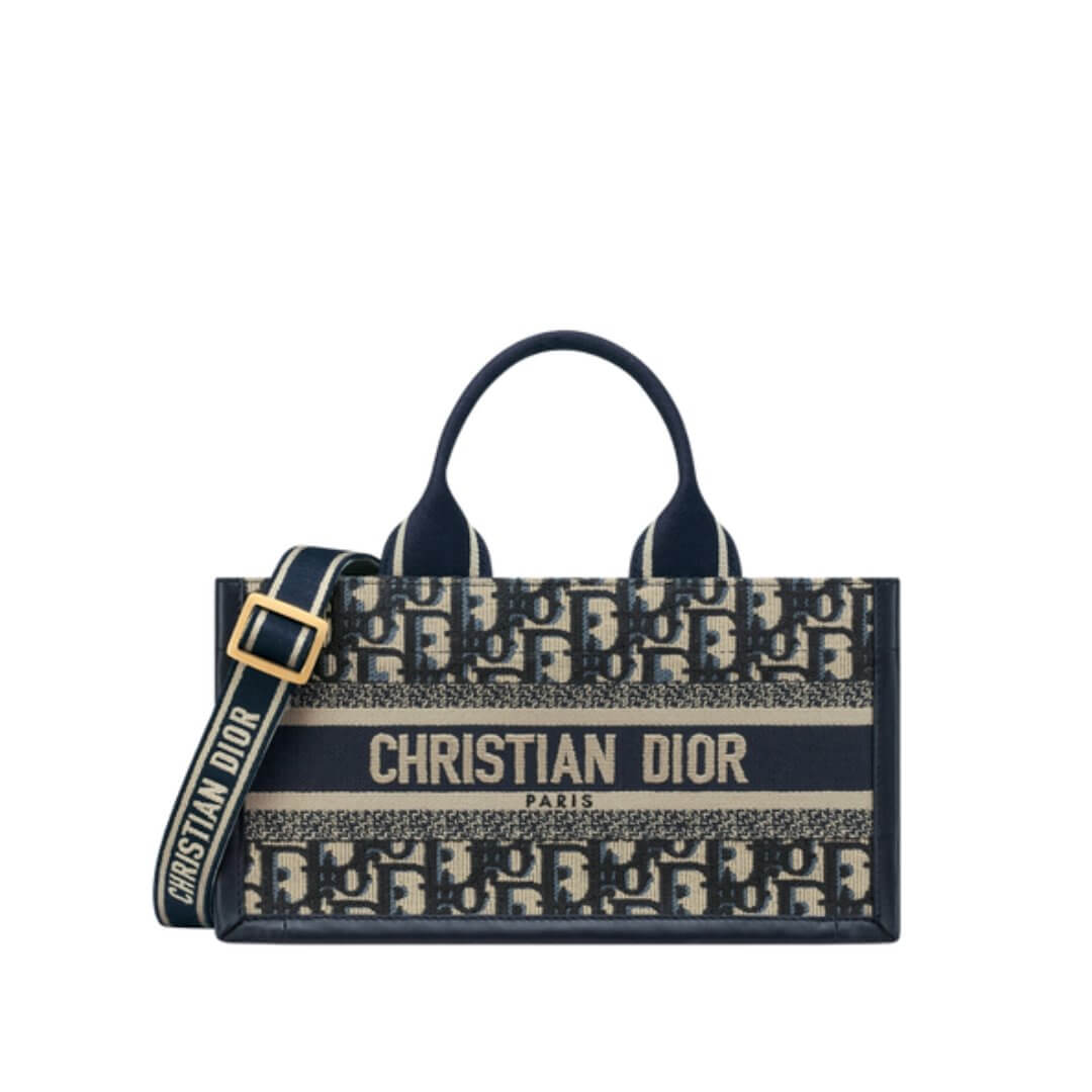 East-West Dior Book Tote with strap