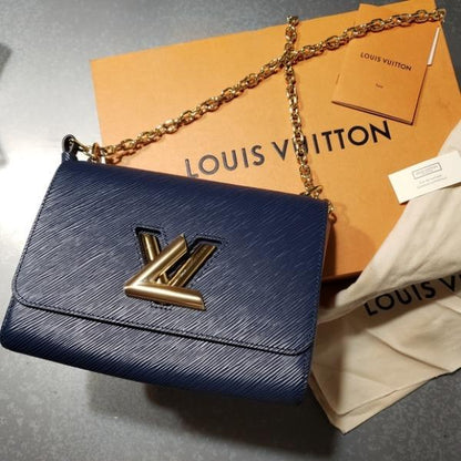 Louis Vuitton Twist MM Epi Leather Indigo Gold-Colored Lock