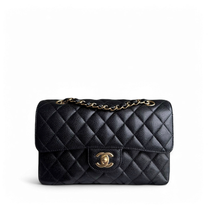 Chanel Classic Flap Small - Caviar 23CM Quilted Black Gold Hardware Series 29
