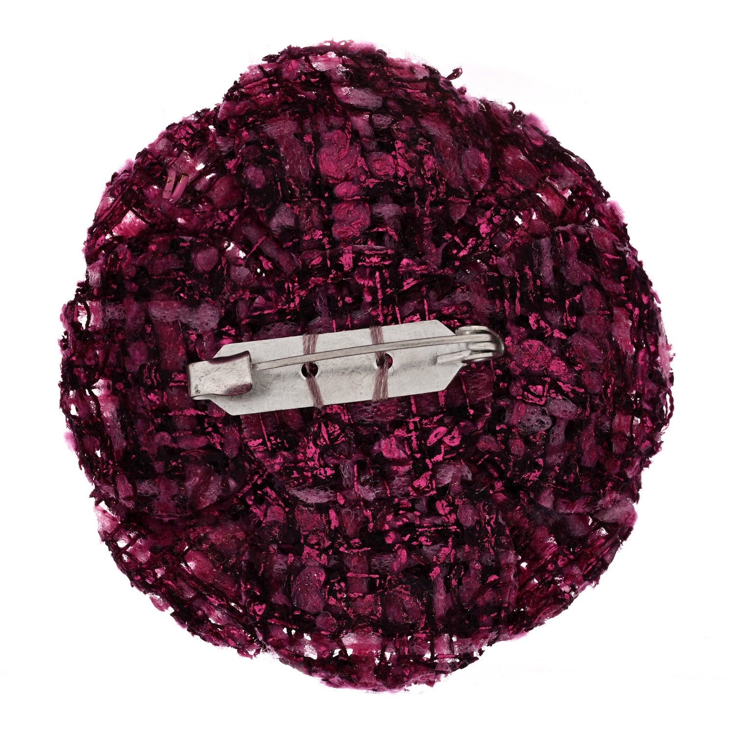 Tweed Camellia Brooch Pink