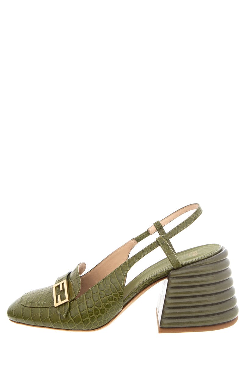 Fendi Promenade Zucca Logo Slingbacks SZ 40.5