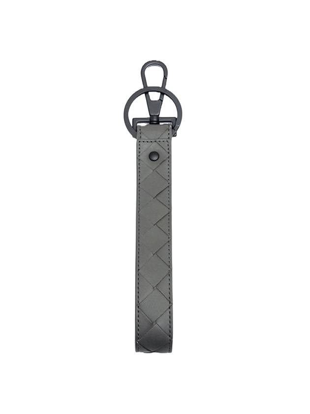 Luxury Bottega Veneta Intrecciato Key Holder Grey