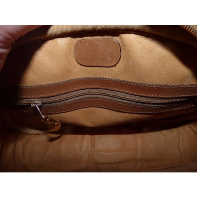 Gucci W Micro Guccissima Print Canvasleather Exterior Pocket Black Leather And Gg Leather Satchel