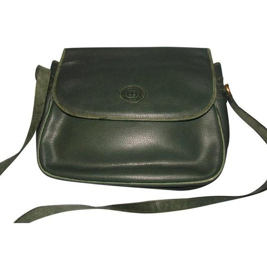 Gucci Vintage Purses Green Leather Bag