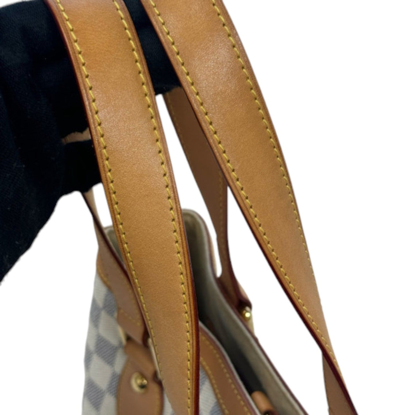 Louis-Vuitton Hampstead PM Damier Azur White GHW