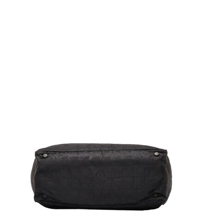 Chanel New Loveel Line Handbag Handbags Black Linen Leather  Chanel