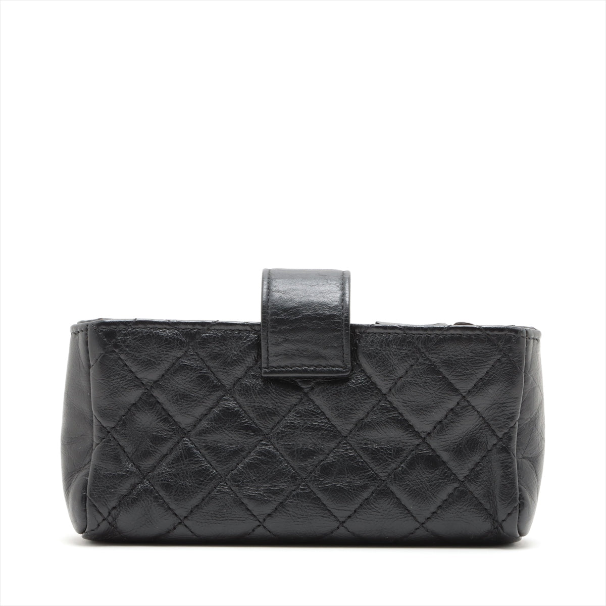 Chanel Matrasse Leather Chain Shoulder Bag Black Silver Gold  20th