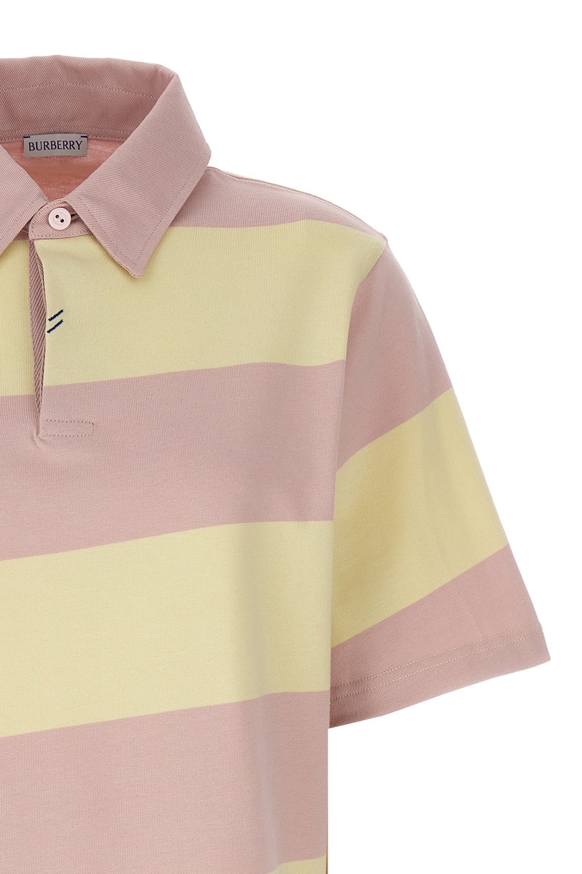 Burberry Women Logo Striped Polo Shirt