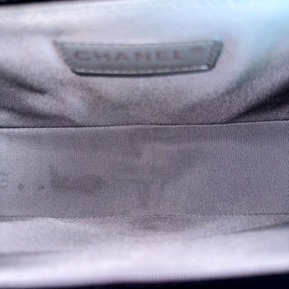 *Calfskin* Boy Old Medium 25CM Chevron Calfskin Leboy Black RSHW No 20