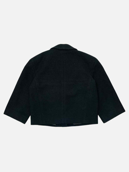 CHANEL Short Boxy Tweed Black Size US 8 Jacket