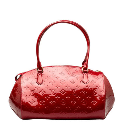 Louis Vuitton Sherwood GM Handbag Monogram Vernis M91490 Red Patent Leather Ladies