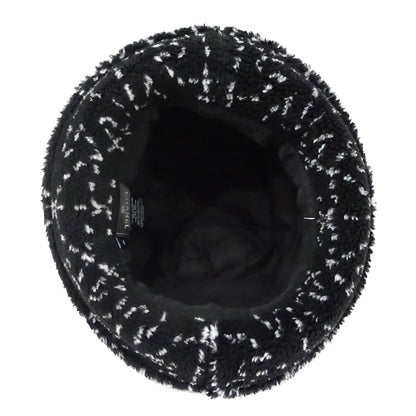 Chanel Bucket Hat AA7847 S Size 21B Fur Boar Black Hat Small