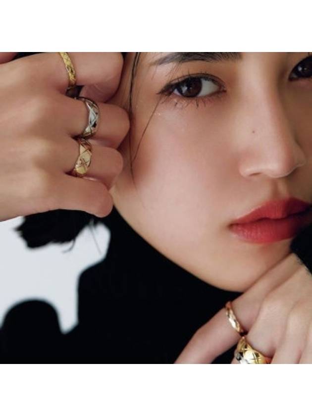 Coco Crush Quilted Motif Mini Ring Gold Chanel