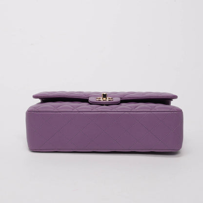 Chanel Purple Quilted Lambskin Medium Classic Flap Bag