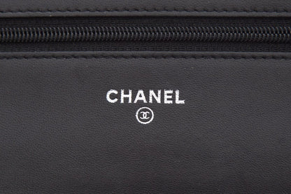 Chanel Black Calfskin Camellia Embossed Leather Cross-Body