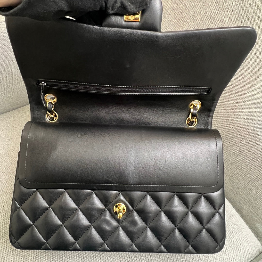 Chanel Classic Double Flap Bag Jumbo Black Lambskin