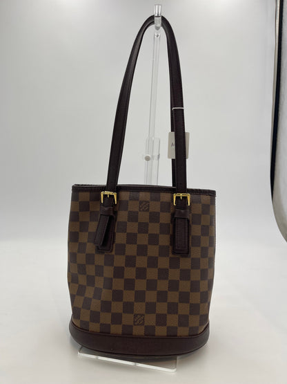 Louis Vuitton Damier Ebene Marais Vintage - Brown Bucket Bags, Handbags AG458O
