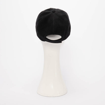 Chanel Black Denim Crystal CC Cap