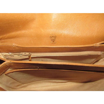 Gucci Vintage Pursesdesigner Purses Light Camel Brown Textured Leather Shoulder Bag