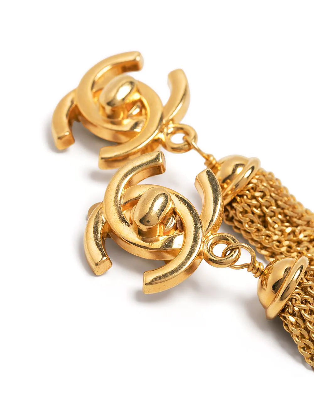 Turn-lock Tassel Clip-on Earrings