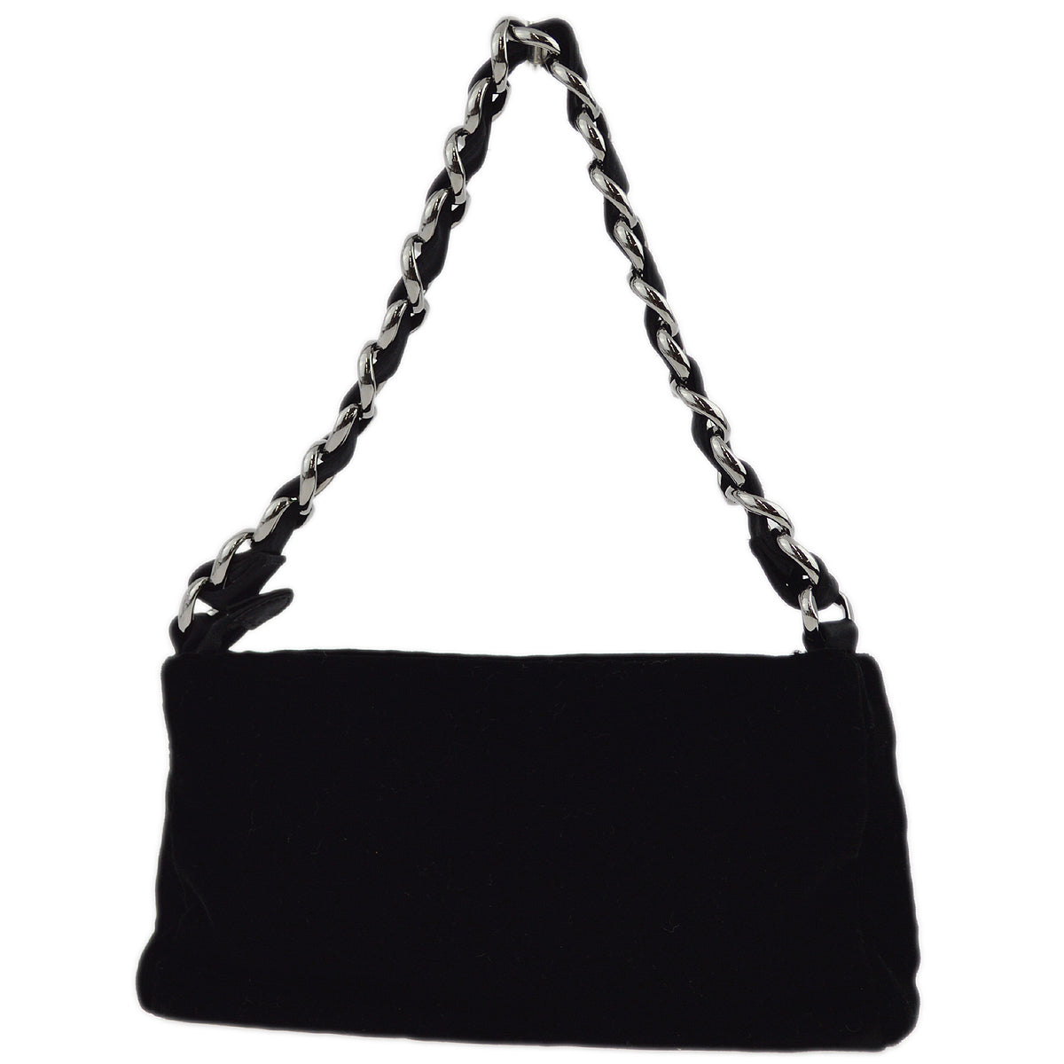 Chanel Black Satin Chain HandBag