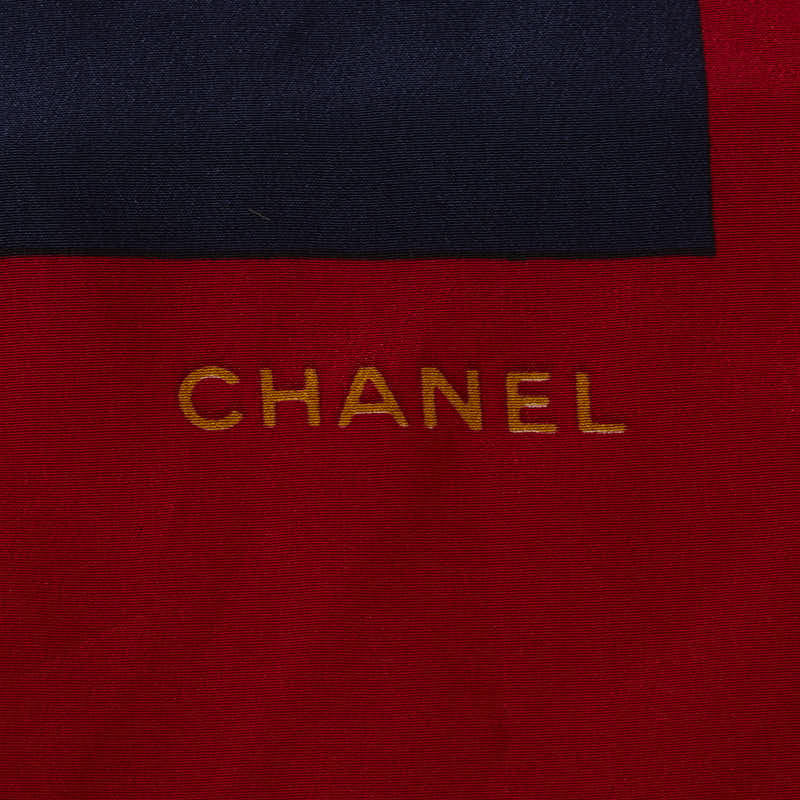 Chanel Mattress Bag Cocomark Motif carf Red Multicolor Silk  CHANEL
