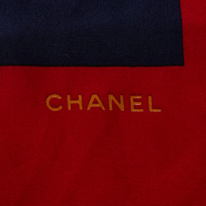 Chanel Mattress Bag Cocomark Motif carf Red Multicolor Silk  CHANEL