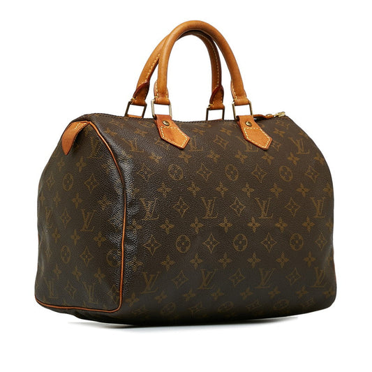 Louis Vuitton Monogram Speed 30 Handbag Mini Boston Bag M41526 Brown PVC Leather Lady Louis Vuitton