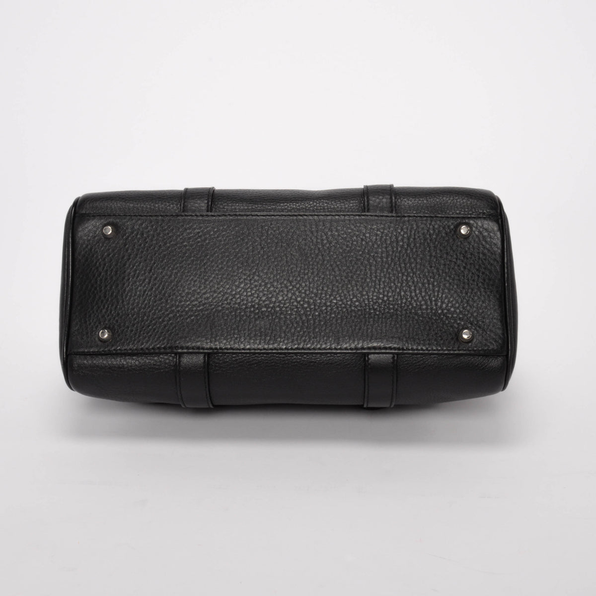Dior Black Grained Calfskin D-Charm Bowler Bag