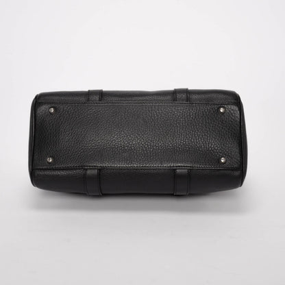 Dior Black Grained Calfskin D-Charm Bowler Bag