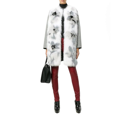 Fendi Fur Trim Cashmere Coat Women