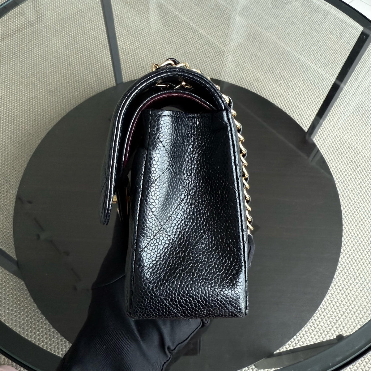Chanel Classic Flap Small - Caviar 23CM Quilted Black Gold Hardware Series 29