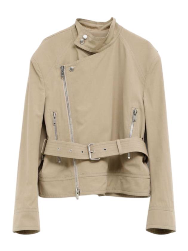 Luxury Bottega Veneta Compact Cotton Belt Jacket Beige