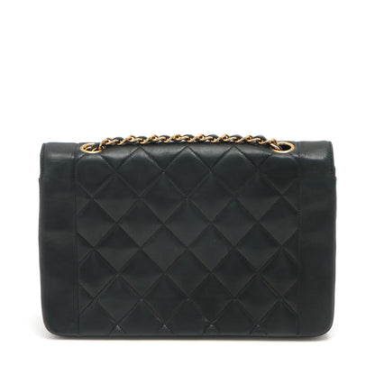 Chanel Matrasse  Single Flap Single Chain Bag Diamond Flap Black Gold  2nd