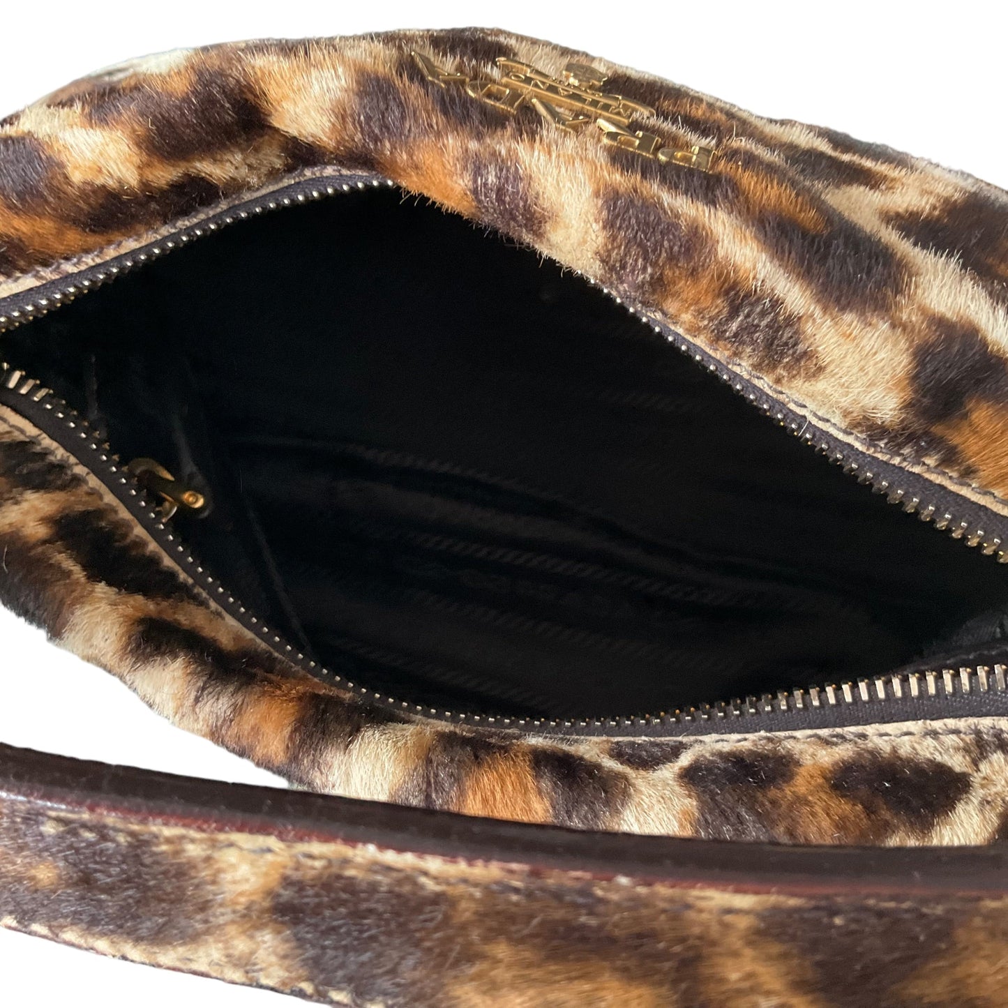 Prada Leopard Hobo Handbag