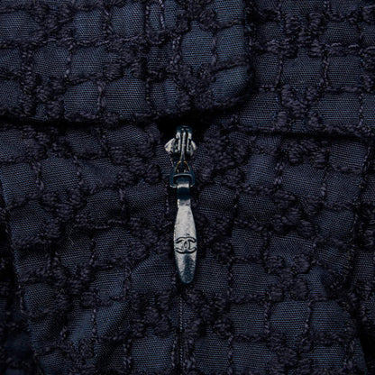 Chanel Coco Button Fresh One Earrings French Sleep Half-Sleep Size 34 P40451V23055 Navy Yolan Cotton  CHANEL