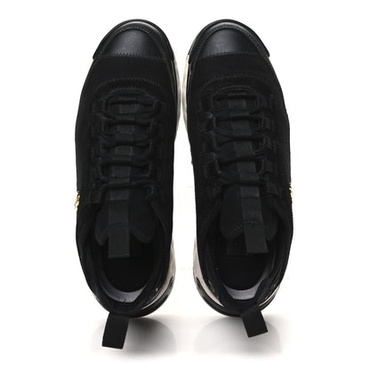Velvet Calfskin Mixed Fibers CC Sneakers 39 Black