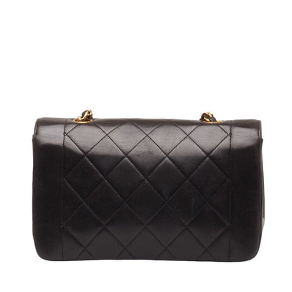 Chanel Diana 23 Chain Shoulder Bag Black Lambskin Leather Ladies Chanel