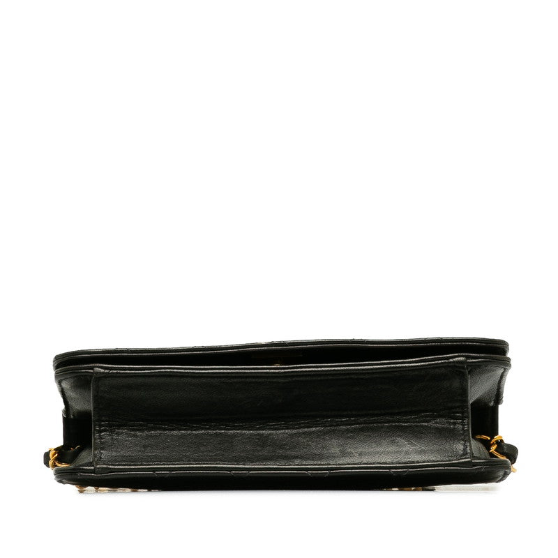 Chanel Mini Mattress Cocomark Full Flap Chain houlder Bag Black   CHANEL