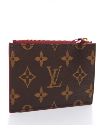 LV Zipped Card Holder Monogram Fuchsia Pink