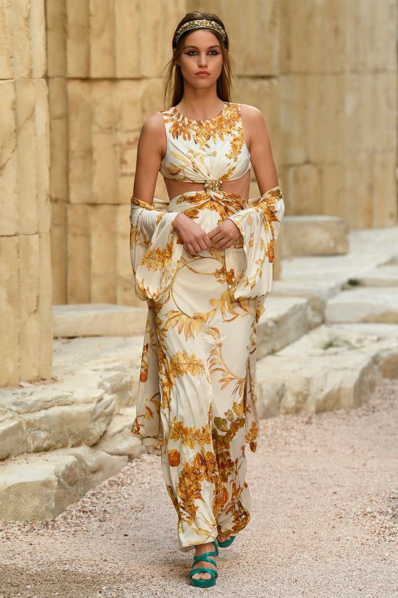 Paris Athens silk Baroque Pattern Kimono