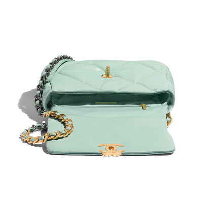 Chanel 19 Maxi Flap Bag Sky Blue